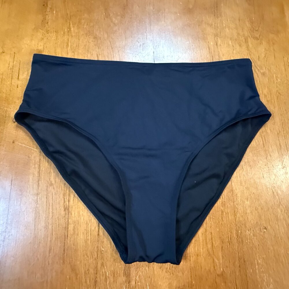 Black Two-Piece Swimsuit Set | Bandeau / Tankini Style | NWOT | Size L - Picture 4 of 16